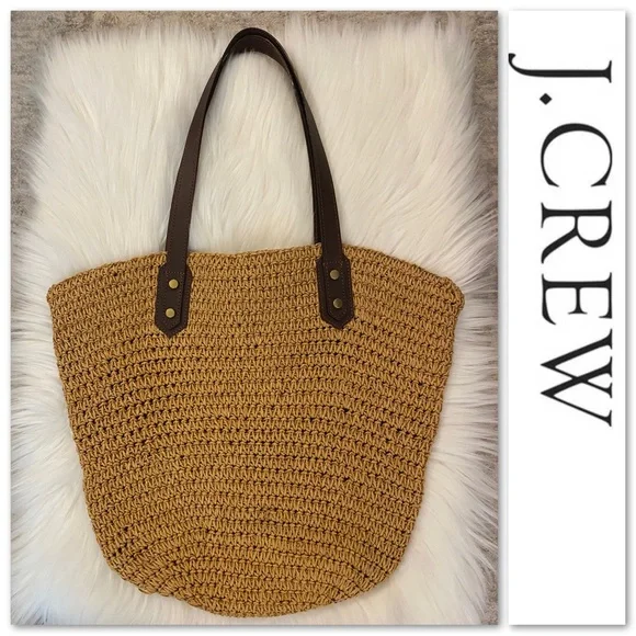 👜 J.Crew Straw Market Tote Bag – SOLD OUT Online! - Picture 2 of 6